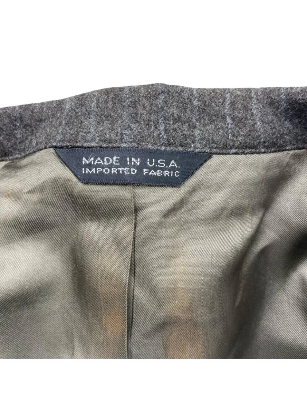 VTG Ralph Lauren Chaps Men's Wool Flannel Blazer Brown Railroad Stripe •USA• 40S
